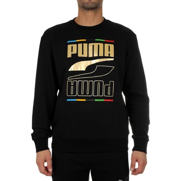 PUMA Mens Rebel Crew 5 Continents Tr Sweatshirt - Picture 1 of 4